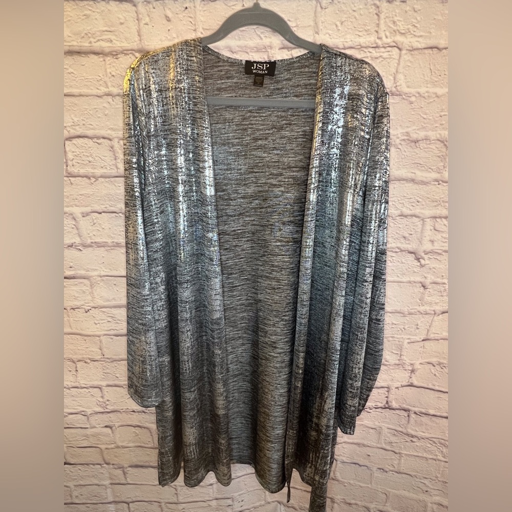 JSP Woman Silver Long Jacket/Wrap